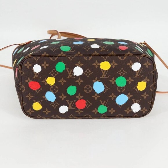 LOUIS VUITTON Monogram Yayoi Kusama Neverfull MM Tote Bag M46381 LV Auth 122877M - Picture 7 of 16